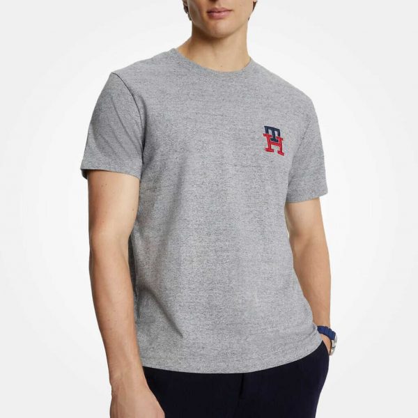 Tommy Hilfiger Men's Crew Neck Tshirt Embroidered Logo Design