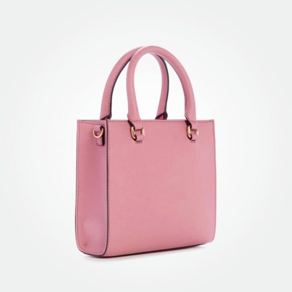 Guess Tremblay Small Satchel Bag in Powder/Rose - Image 4