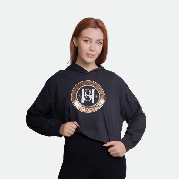 Hollister Hoodie Crop Top Graphic Print - Image 2