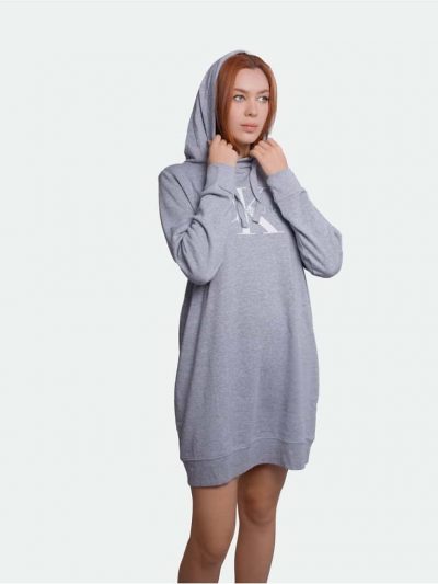 Calvin Klein Women's Hooded Sweatshirt Dress