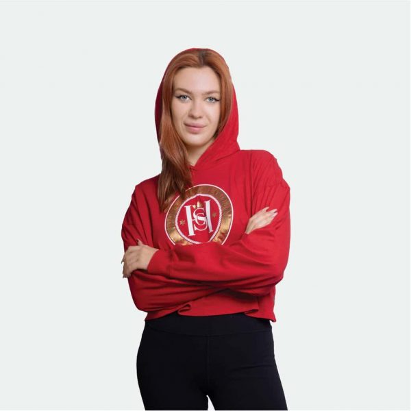 Hollister Hoodie Crop Top Graphic Print - Image 2