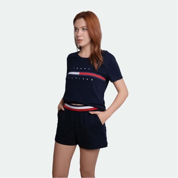Tommy Hilfiger Women's Stripe Waistband Sweatshort - Image 2