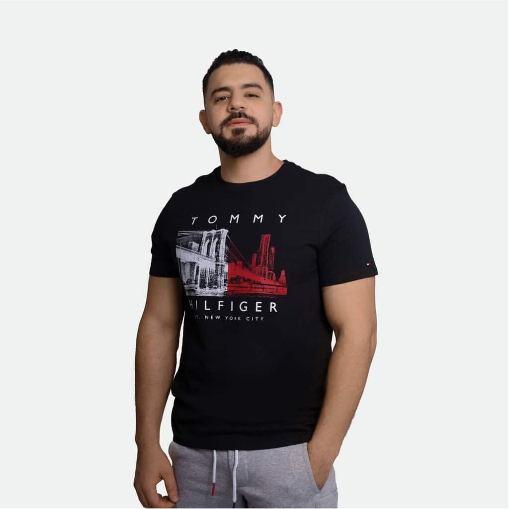 Men Solid T - Shirt Regular Fit Graphic Print - Tommy Hilfiger 1 Men Solid T - Shirt Regular Fit Graphic Print - Tommy Hilfiger