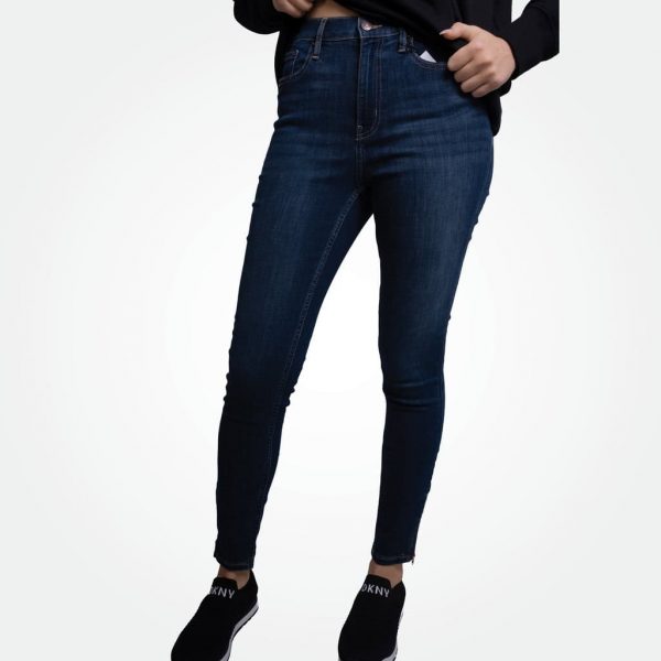 Calvin Klein Women's High Rise Skinny Ankle Zip Jeans
