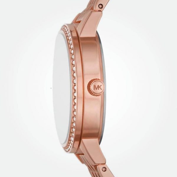 Michael Kors Melissa Quartz Silver Dial Rose Gold Steel Strap Watch for Women - MK1052 - Image 3