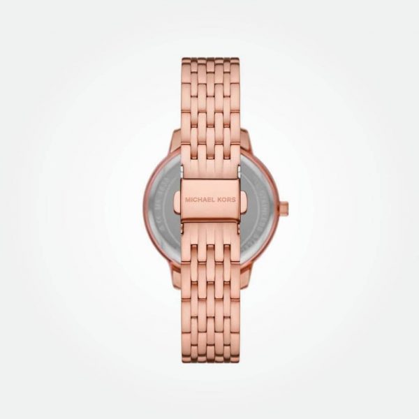 Michael Kors Melissa Quartz Silver Dial Rose Gold Steel Strap Watch for Women - MK1052 - Image 4