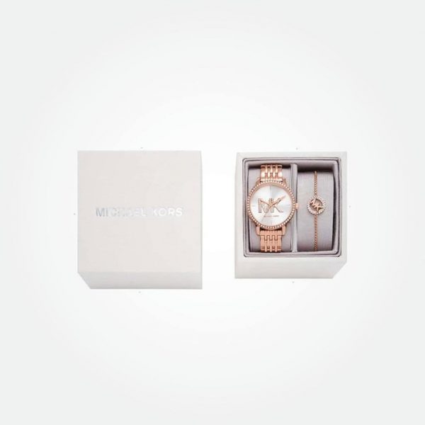 Michael Kors Melissa Quartz Silver Dial Rose Gold Steel Strap Watch for Women - MK1052 - Image 2