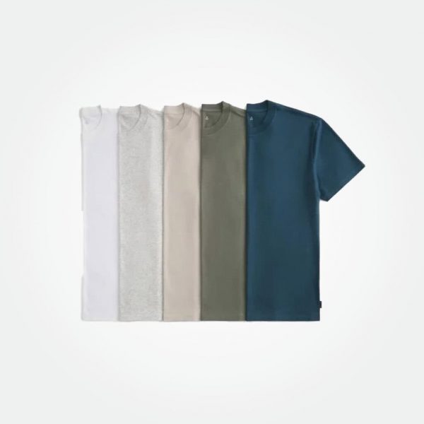 Holllister Men 5 Packs Crew Neck Tshirt
