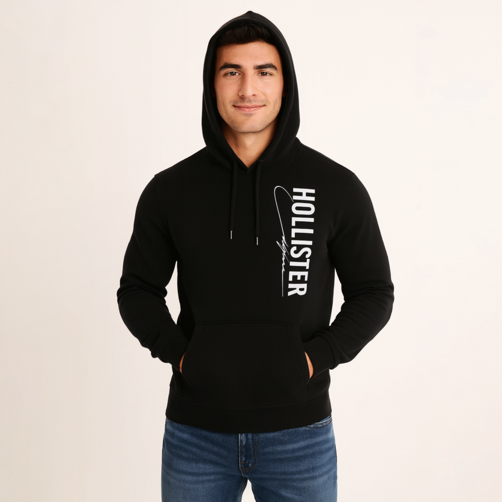 Hollister Men Hoodie Jacket Graphic Print