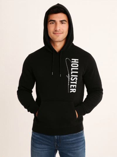 Hollister Men Hoodie Jacket Graphic Print