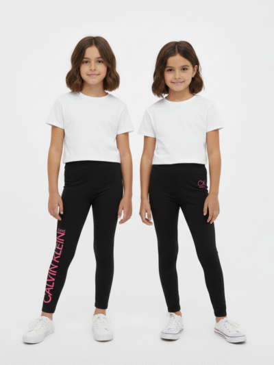 CALVIN KLEIN 2 PACK LEGGINGS FOR KIDS GIRLS