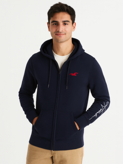Hollister Men's Hooded Sweatshirt Jacket