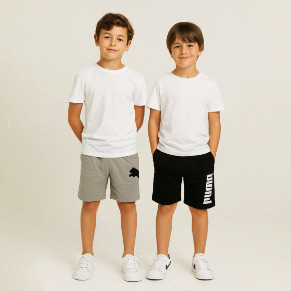 PUMA 2 PACK GRAPHIC PRINT SHORTS FOR BIG BOYS