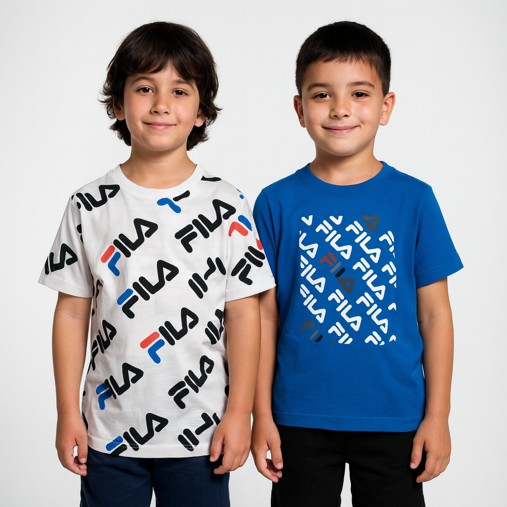 FILA 2 PACK T-SHIRT GRAPHIC PRINT FOR BIG BOYS 1 FILA 2 PACK T-SHIRT GRAPHIC PRINT FOR BIG BOYS