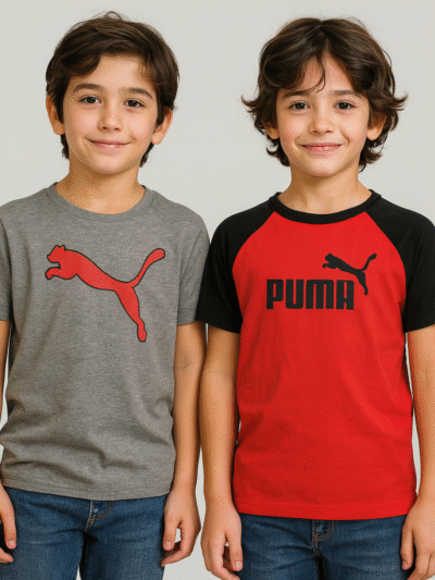 PUMA 2 PACK SET T-SHIRT GRAPHIC FOR BIG BOYS