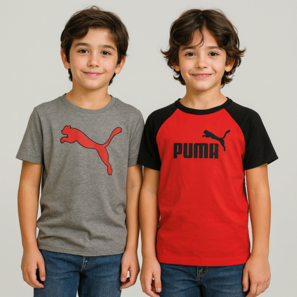 PUMA 2 PACK SET T-SHIRT GRAPHIC FOR BIG BOYS