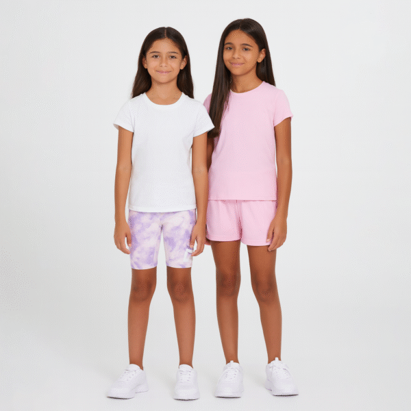 FILA 2 PACK BIKE SHORTS FOR KIDS GIRLS