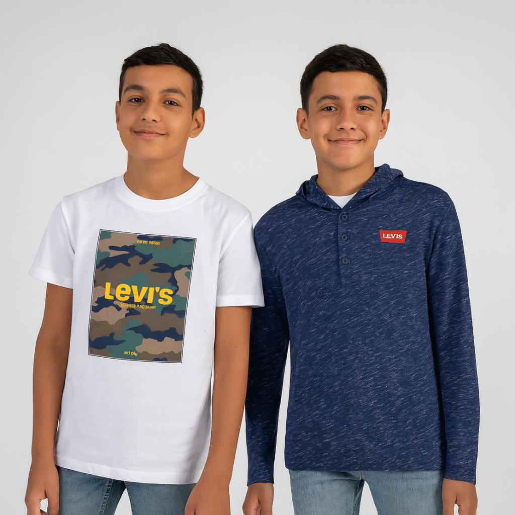 LEVI'S 2 PACKS TSHIRT AND HOODIE FOR BIG BOYS