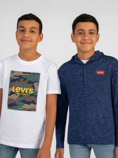 LEVI'S 2 PACKS TSHIRT AND HOODIE FOR BIG BOYS