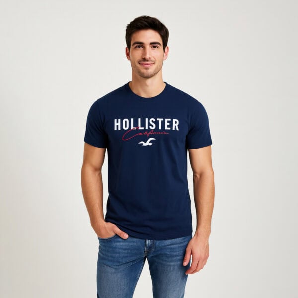 Hollister Men T-shirt Big Logo