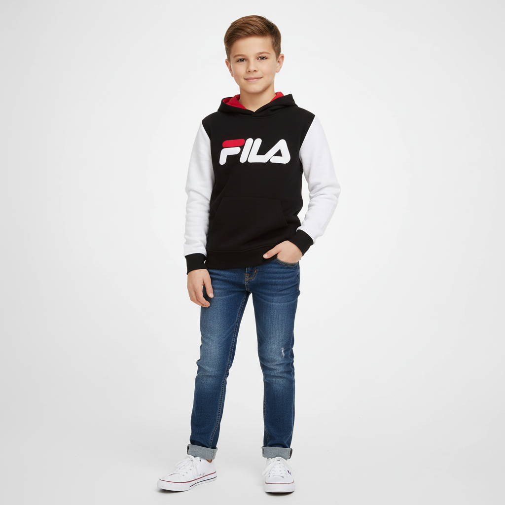 Fila Hoodie Sweatshirt Big Logo For Big Boys 1 Fila Hoodie Sweatshirt Big Logo For Big Boys