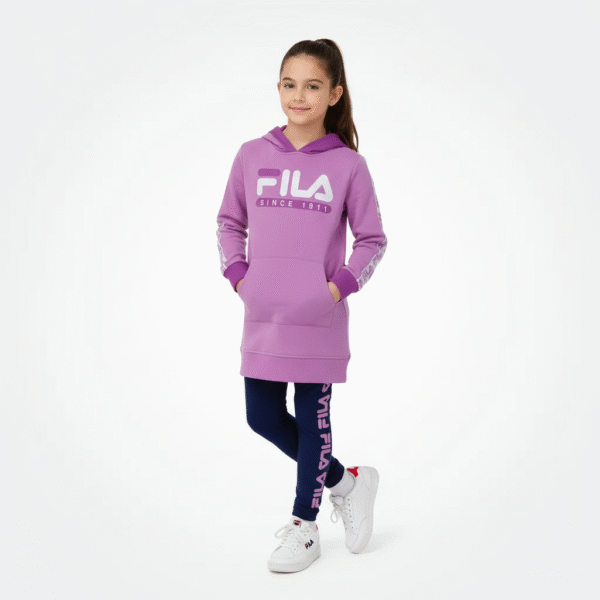 Fila Hoodie Dress And Leggings For Kids Girls
