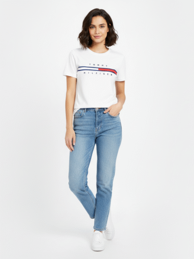 TOMMY HILFIGER WOMEN T-SHIRT GRAPHIC PRINT