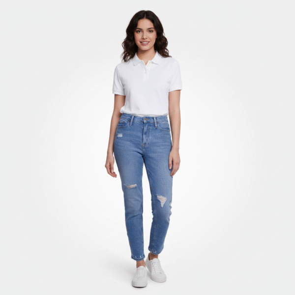 Calvin Klein Women's High Rise Tattered Slim Jeans