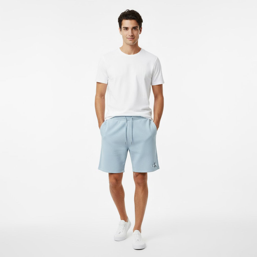 CALVIN KLEIN MEN SWEATSHORTS MONOGRAM 1 CALVIN KLEIN MEN SWEATSHORTS MONOGRAM
