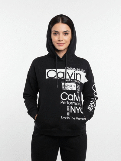 Calvin Klein Hoodie With Big Graphic Logo Print
