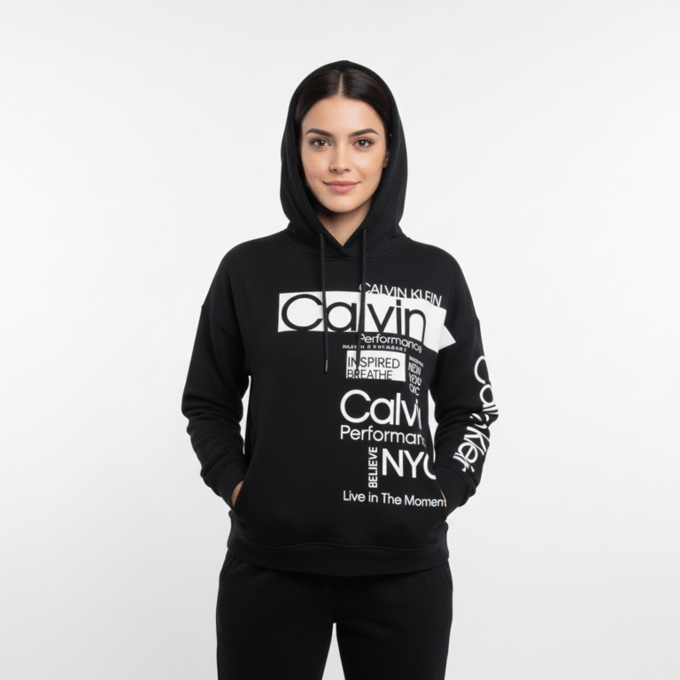 Calvin Klein Hoodie With Big Graphic Logo Print