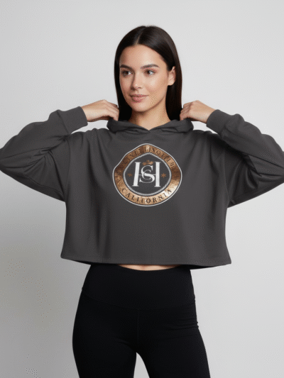 Hollister Hoodie Crop Top Graphic Print