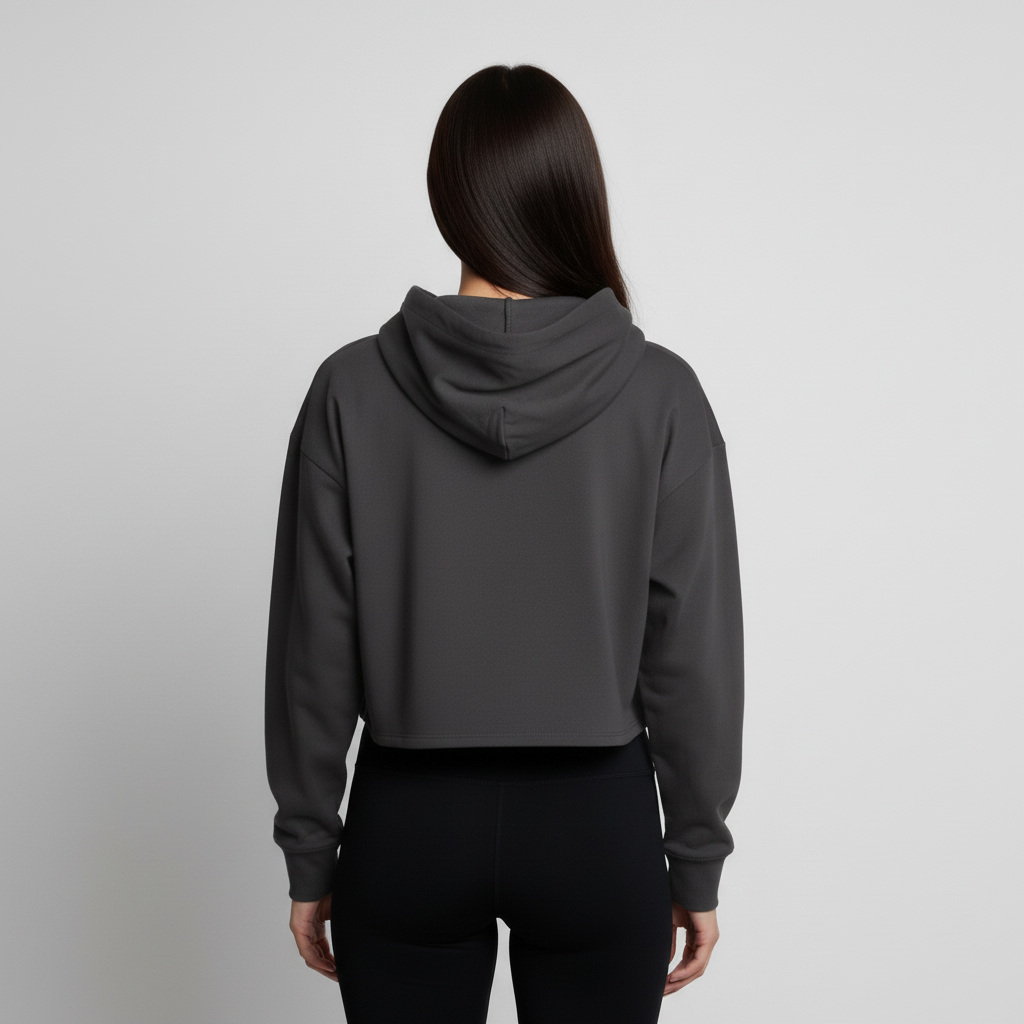 Hollister Hoodie Crop Top Graphic Print 2 Hollister Hoodie Crop Top Graphic Print - Image 2