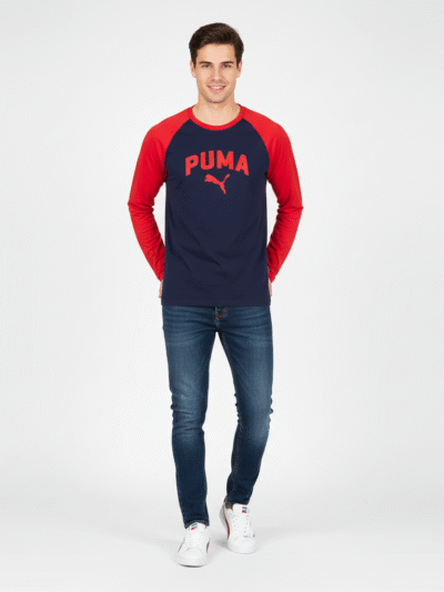PUMA MEN LONG SLEEVE T-SHIRT BIG LOGO