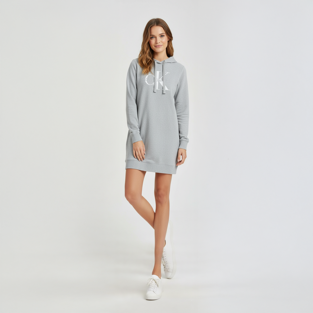 Calvin Klein Women's Hooded Sweatshirt Dress 1 Calvin Klein Women's Hooded Sweatshirt Dress