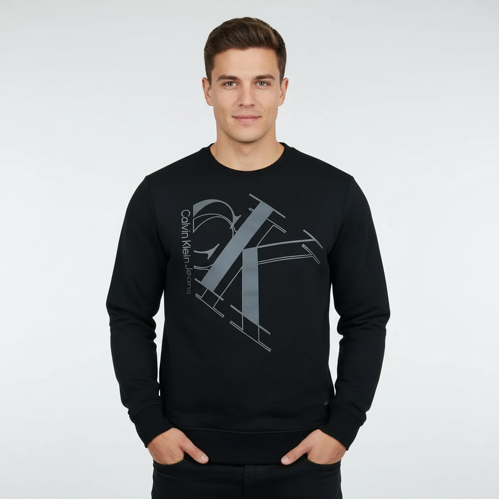 Calvin Klein Men Sweatshirt Graphic Print Logo 1 Calvin Klein Men Sweatshirt Graphic Print Logo
