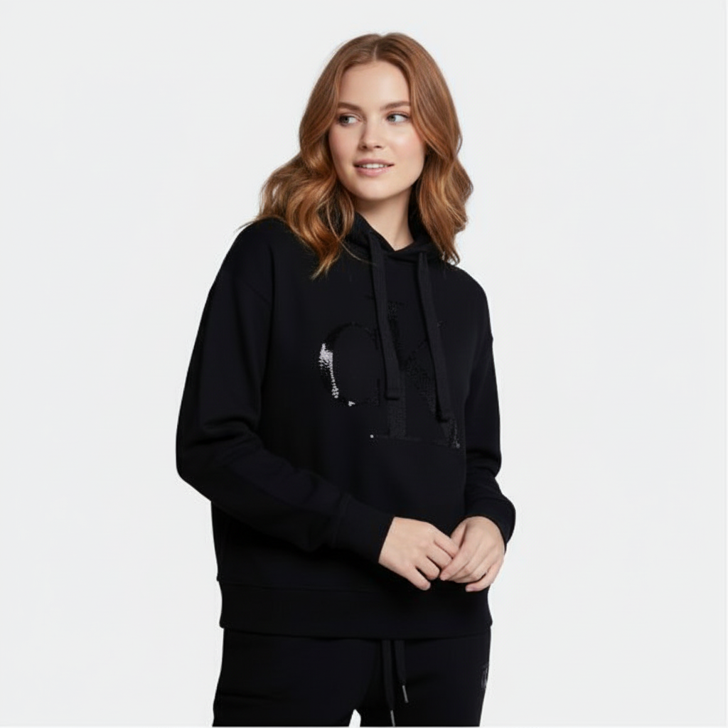 Calvin Klein Women's Hoodie Sequins 1 Calvin Klein Women's Hoodie Sequins