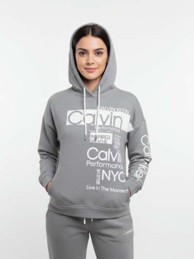 Calvin Klein Women's Hoodie Big Graphic Print Logo