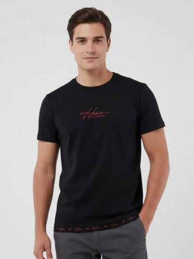 HOLLISTER MEN T-SHIRT LOGO HEM