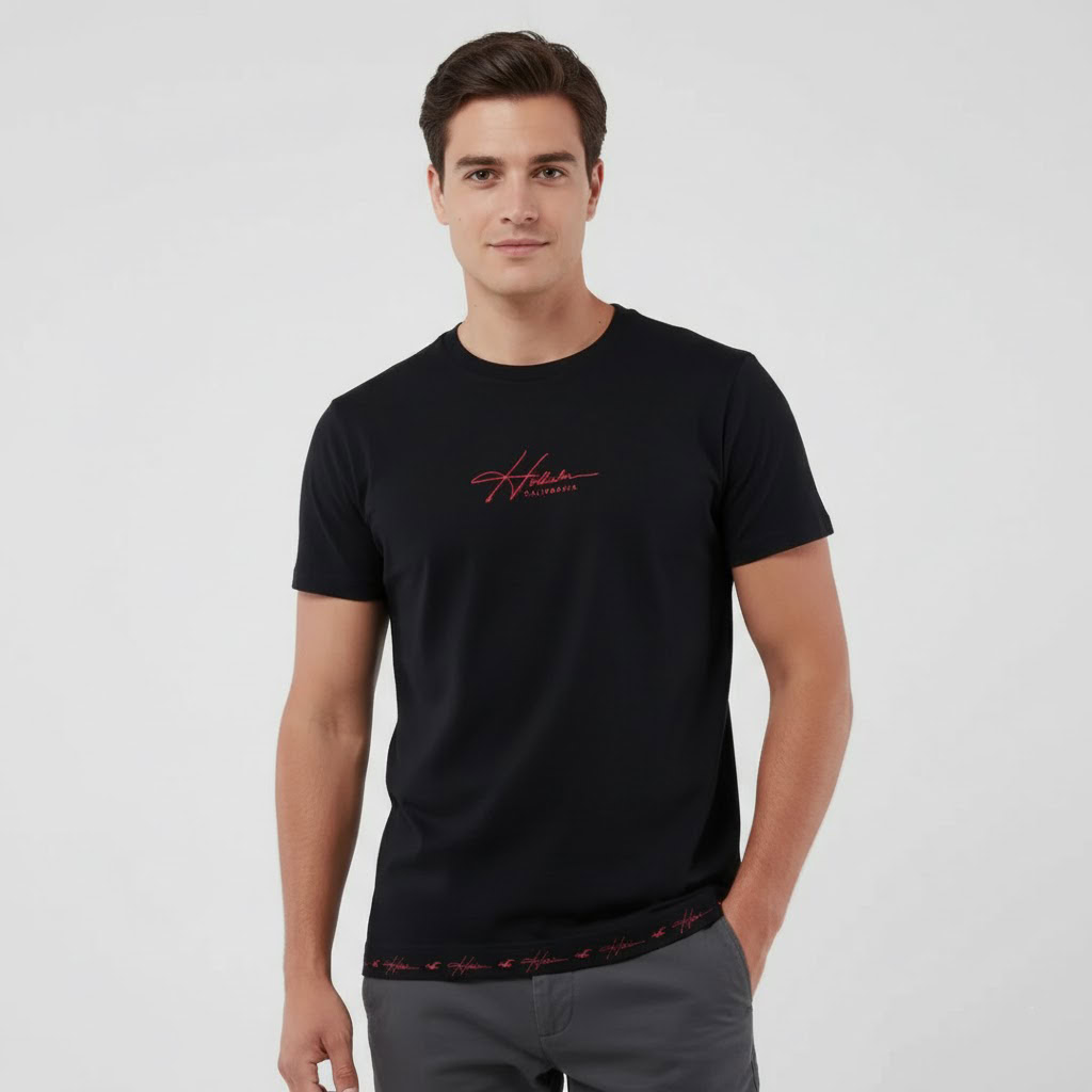 HOLLISTER MEN T-SHIRT LOGO HEM 1 HOLLISTER MEN T-SHIRT LOGO HEM