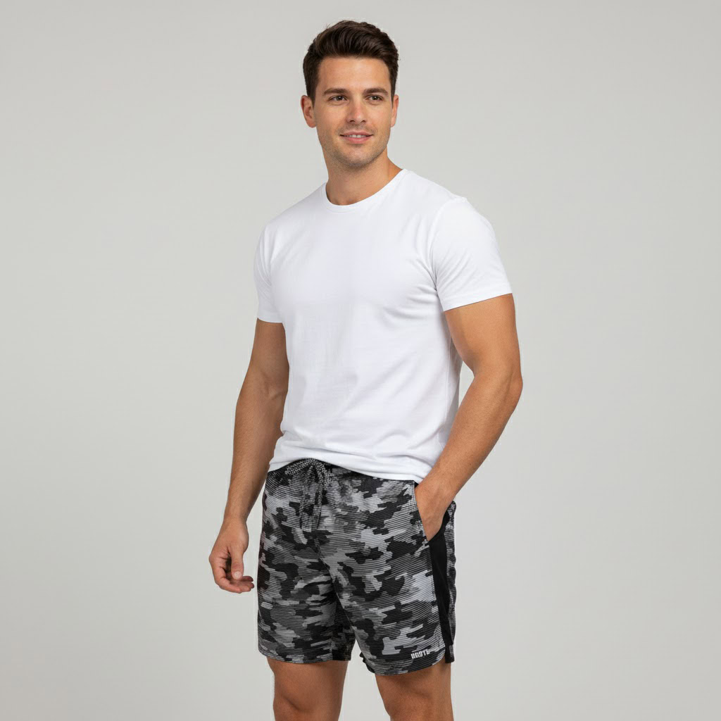 ROOTS MEN'S GRAPHIC SHORTS 1 ROOTS MEN'S GRAPHIC SHORTS