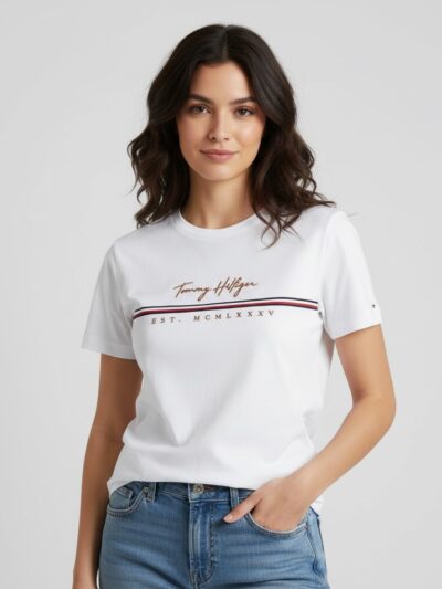 TOMMY HILFIGER WOMEN'S T-SHIRT BRAND PRINT
