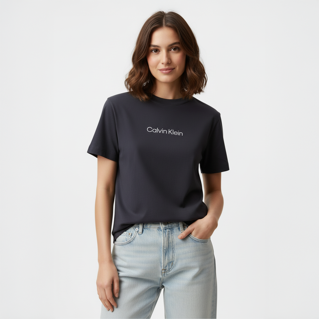 CALVIN KLEIN WOMEN'S PLAIN T-SHIRT 1 CALVIN KLEIN WOMEN'S PLAIN T-SHIRT