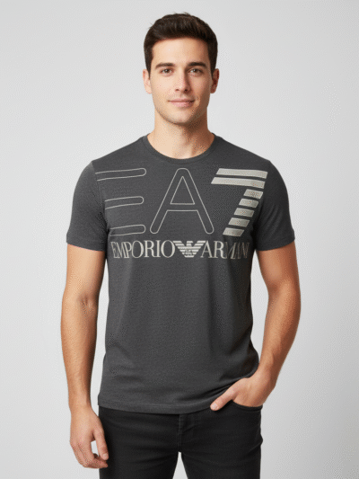 EMPORIO ARMANI MEN T-SHIRT BIG MONOGRAM LOGO