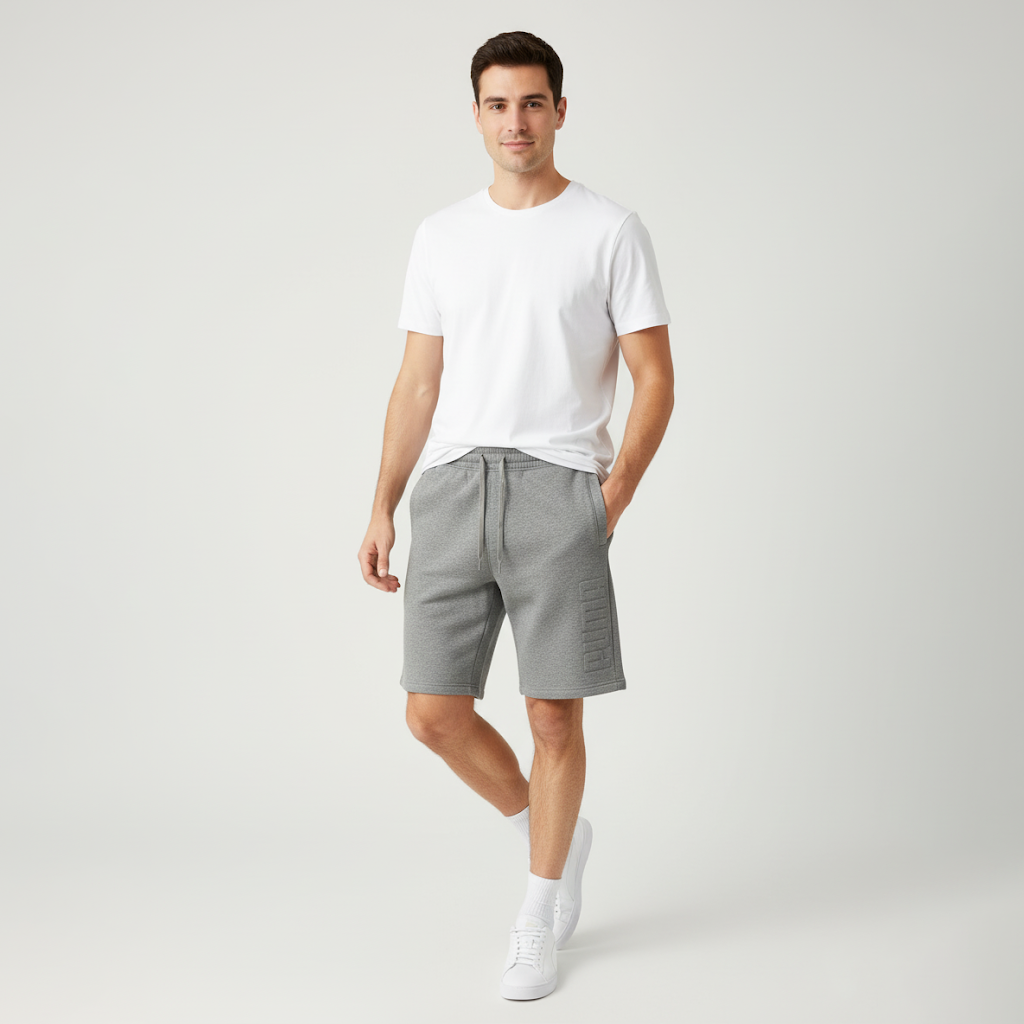 PUMA MEN SWEATSHORT EMBOSSED LOGO 1 PUMA MEN SWEATSHORT EMBOSSED LOGO