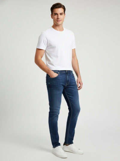 CALVIN KLEIN JEANS MEN SLIM TATTERED