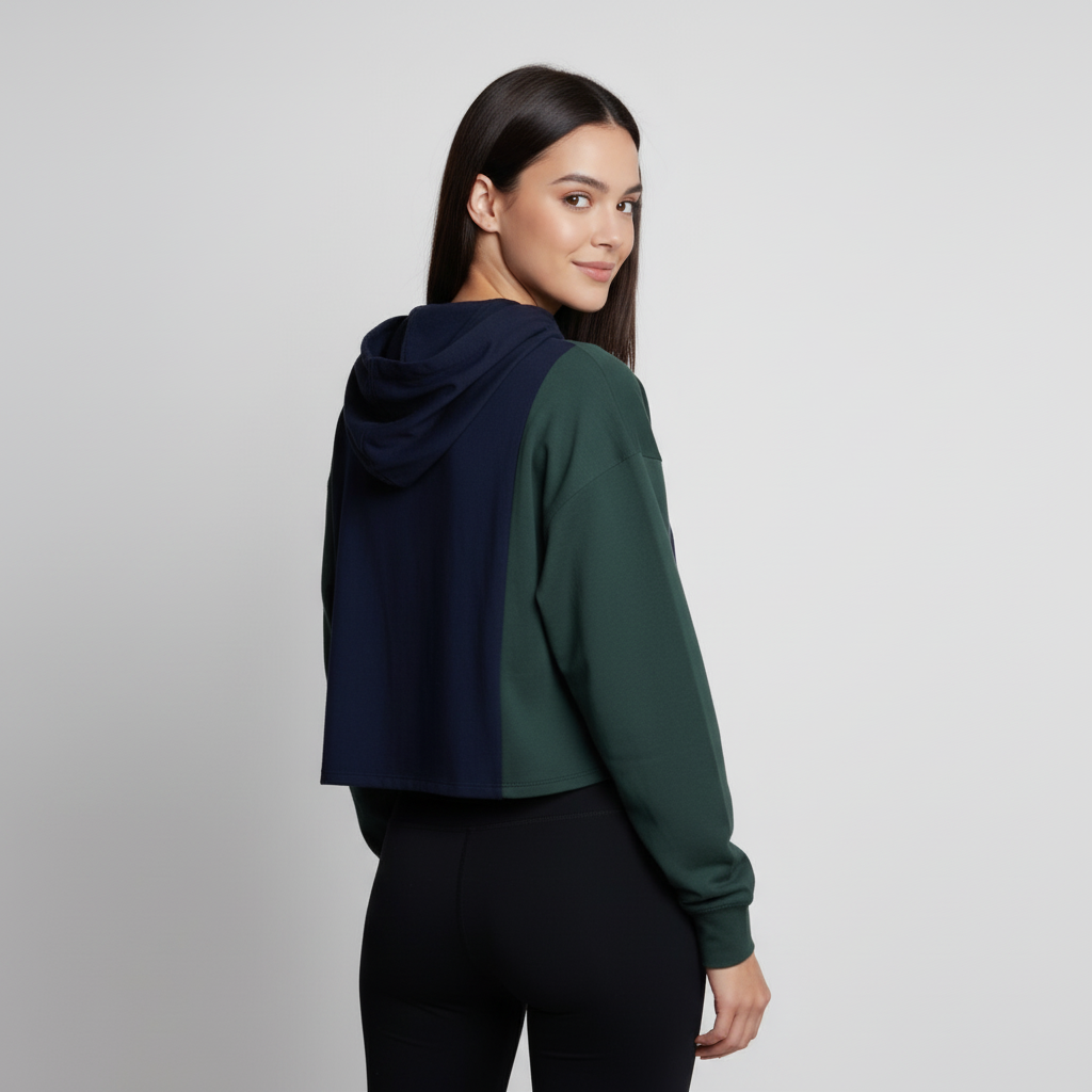 Hollister Hoodie Crop Top Graphic Print 2 Hollister Hoodie Crop Top Graphic Print - Image 2