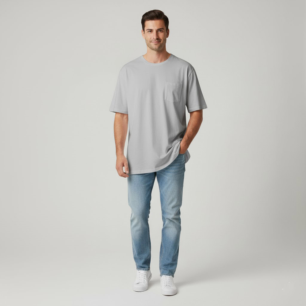 HOLLISTER MEN OVERSIZED FIT T-SHIRT 1 HOLLISTER MEN OVERSIZED FIT T-SHIRT