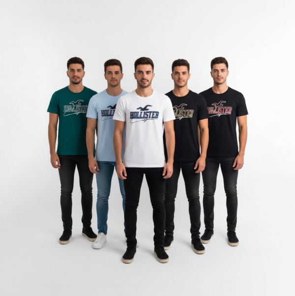HOLLISTER MEN 5 PACKS T-SHIRT BIG GRAPHIC PRINT