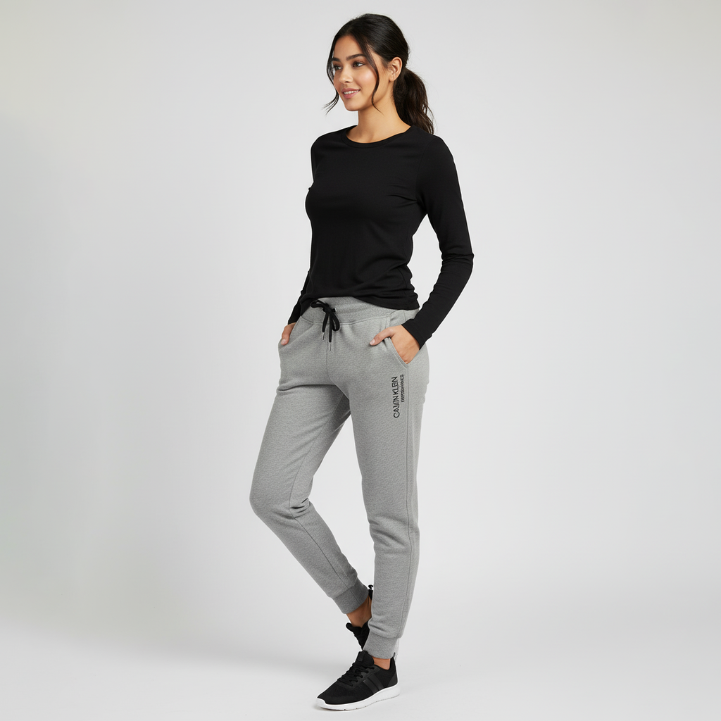 CALVIN KLEIN WOMEN'S SWEATPANTS SMALL LOGO 1 CALVIN KLEIN WOMEN'S SWEATPANTS SMALL LOGO